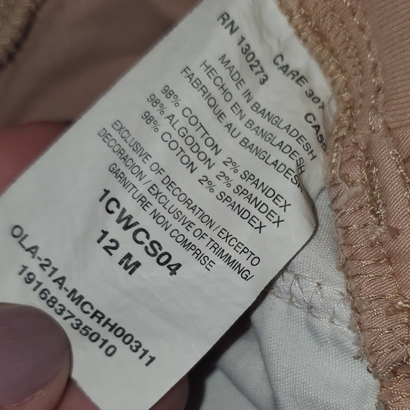 Lee Regular Fit Short Rise Creamy Pink Elastic Waist Shorts - Size 12 - Picture 4 of 9